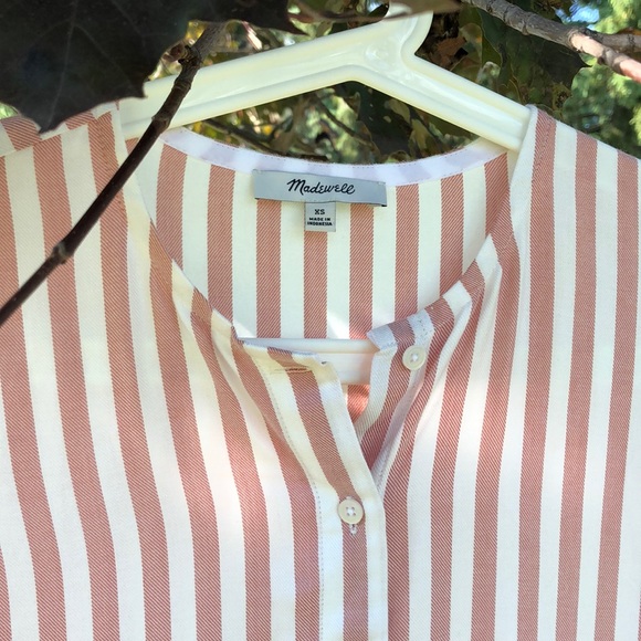 NWT MADEWELL Studio Ruffle Top - Cecilia Stripe XS - Picture 3 of 8